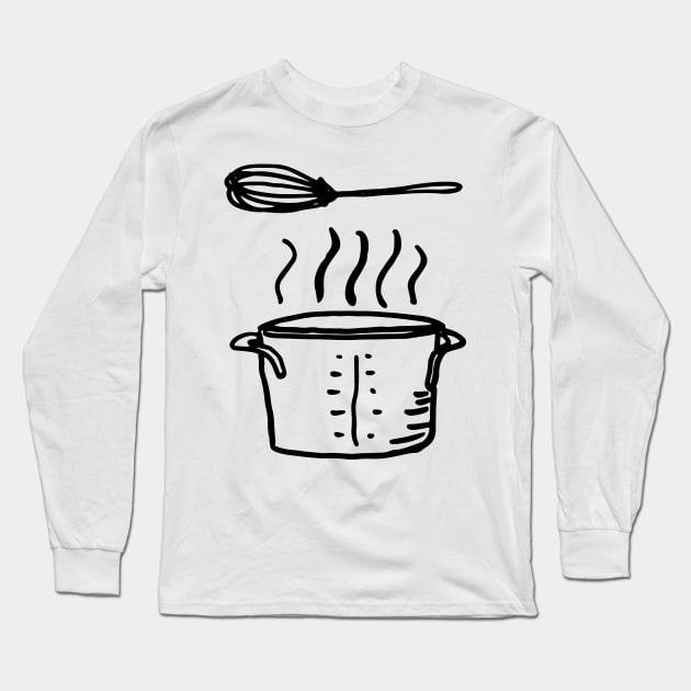 Retro Pot of Soup Long Sleeve T-Shirt by SWON Design